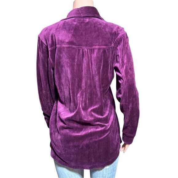 Pulp long sleeve button down velour chest pocket shirt M - Picture 6 of 6